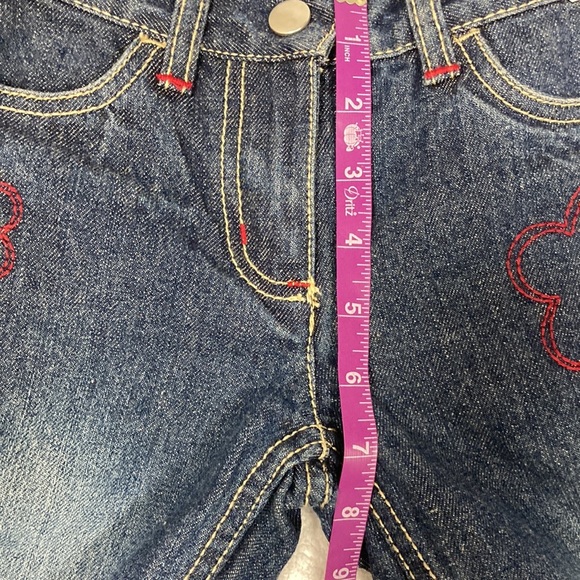 NWT vintage Gymboree adjustable waist embroidered flower flare jeans girls 5 - Picture 6 of 11
